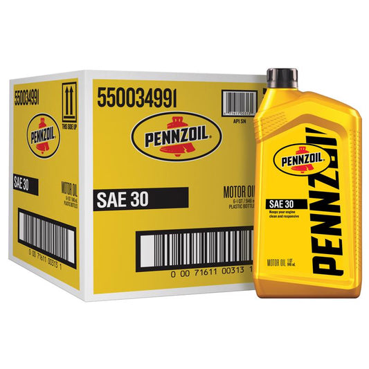 Pennzoil SAE 30 4-Cycle Conventional Motor Oil 1 qt 1 pk