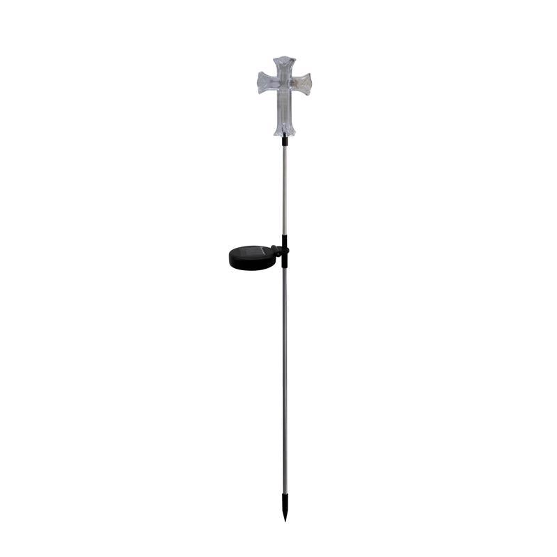 Alpine White Plastic 34 in. H X 3.5 in. L X 0.8 in. W Cross Outdoor Garden Stake