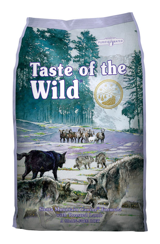 Taste of the Wild Sierra Mountain Adult Roasted Lamb Dry Dog Food Grain Free 5 lb