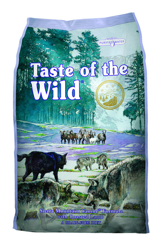 Taste of the Wild Sierra Mountain Canine All Ages Roasted Lamb Dry Dog Food Grain Free 28 lb