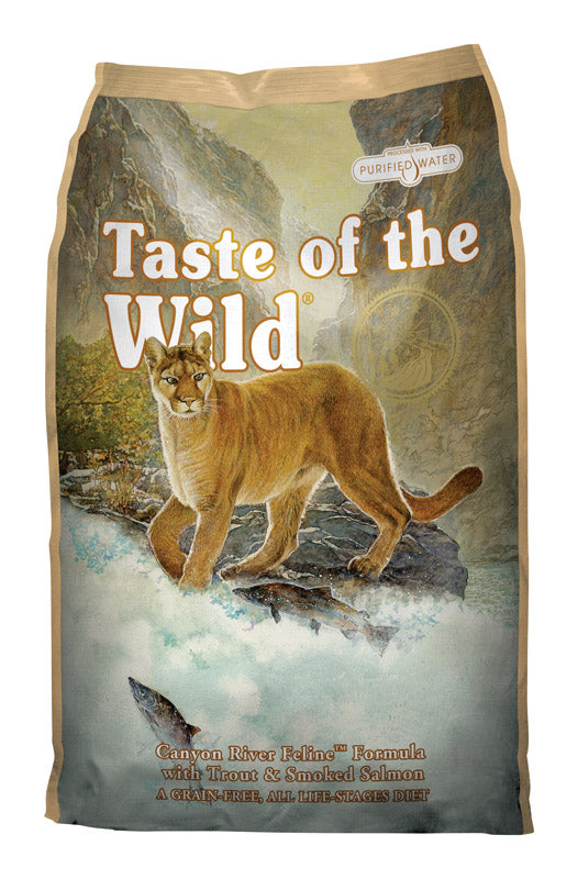 Taste of the Wild Canyon River All Ages Trout and Smoked Salmon Dry Cat Food Grain Free 5 lb