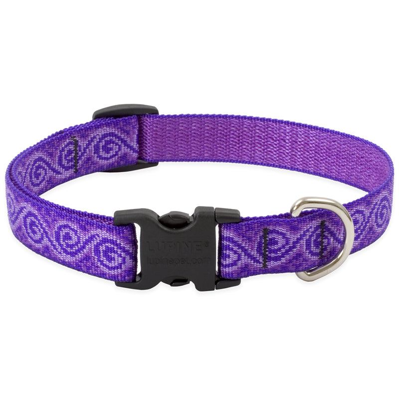 LupinePet Original Designs Multicolor Jelly Roll Nylon Dog Adjustable Collar