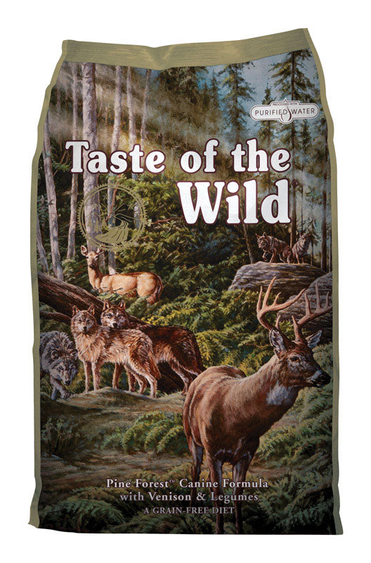Taste of the Wild Pine Forest Adult Venison and Legumes Dry Dog Food Grain Free 28 lb