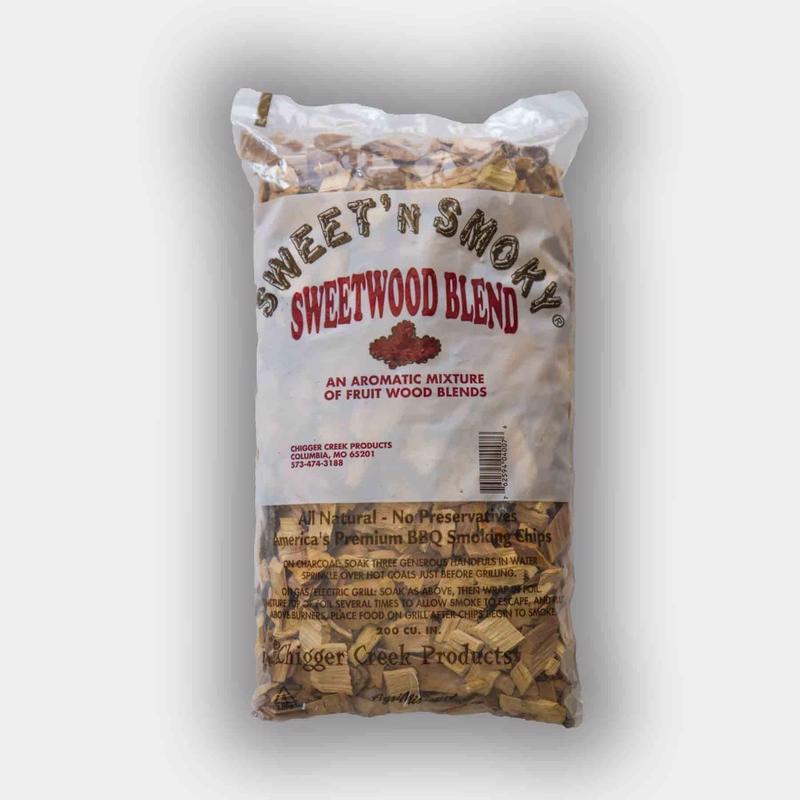 Chigger Creek Sweet' N Smoky All Natural Sweetwood Wood Smoking Chips 200 cu in