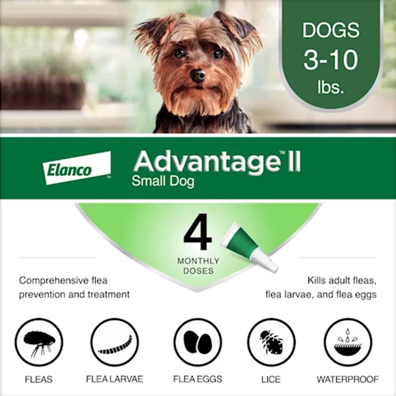 Elanco Advantage II Liquid Dog Flea Drops Imidacloprid/Pyriproxyfen 0.056 oz