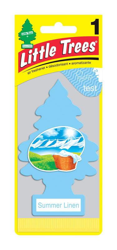 Little Trees Summer Linen Scent Car Air Freshener Solid 1 pk