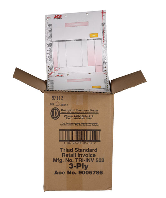 Invoice Form 7-3/4 in. W X 8-1/2 in. H