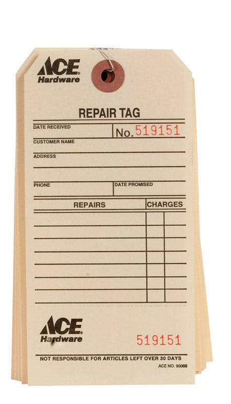 String Tag 2-7/8 in. W X 5-3/4 in. H