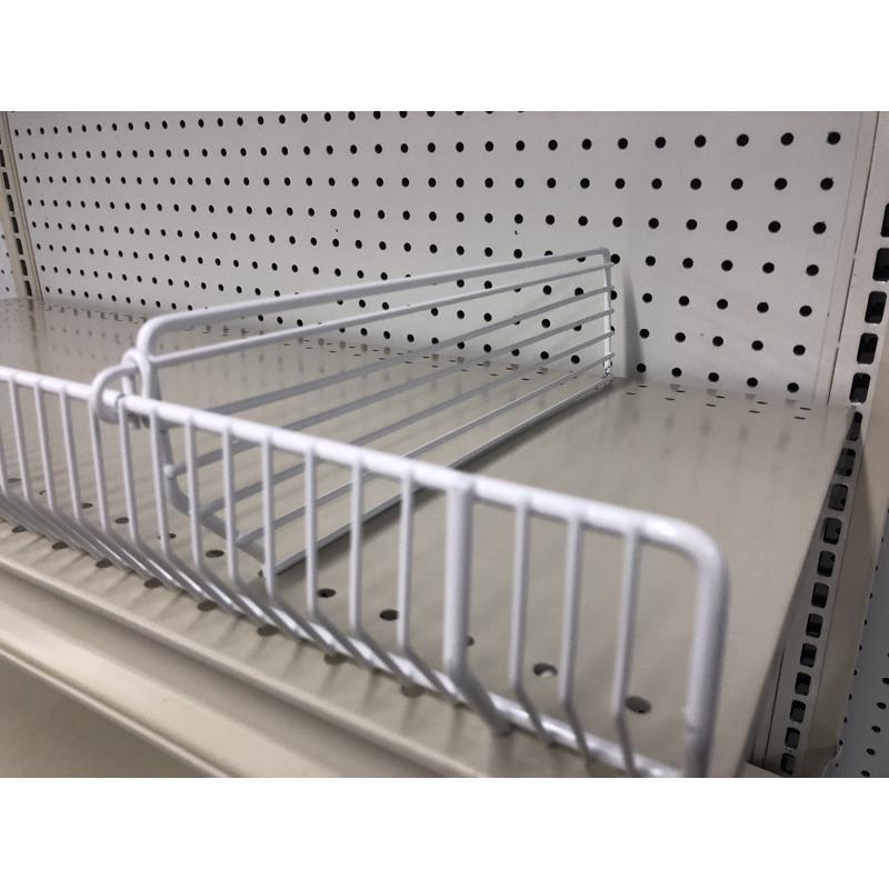White Steel Shelf Divider 3 in. H X 22 in. L 20 pk