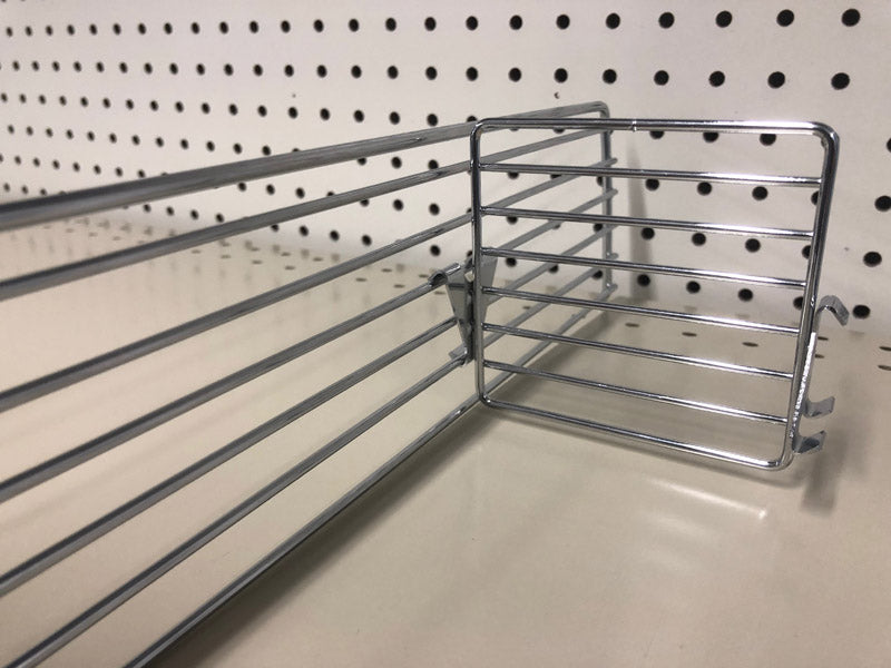 Silver Steel Shelf Divider 3 in. H X 4 in. W 10 pk