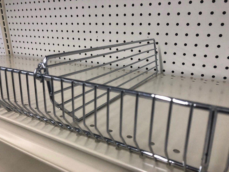 Silver Steel Shelf Divider 3 in. H X 15 in. L 20 pk