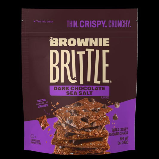 Brownie Brittle Dark Chocolate/Sea Salt Brownie Brittle 5 oz Bagged