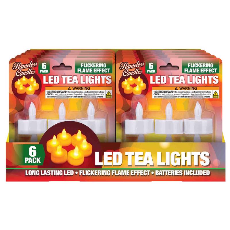 Magic Seasons White No Scent LED Flameless Tea Lights