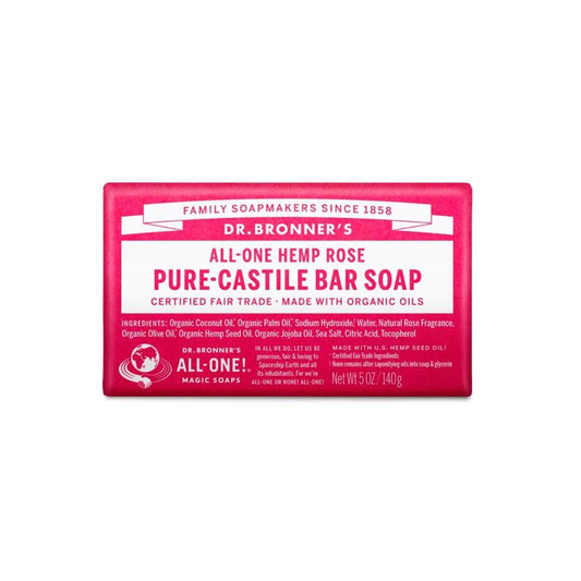 Dr. Bronner's Organic Rose Scent Pure-Castile Bar Soap 5 oz
