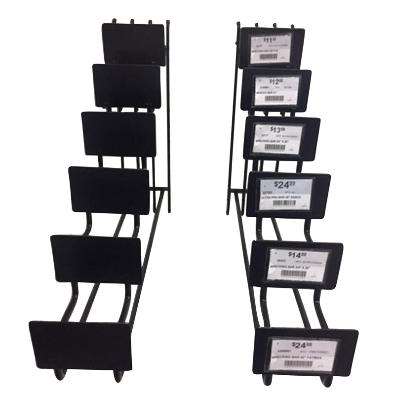 15 in. Black Metal Peg Hook 2 pk