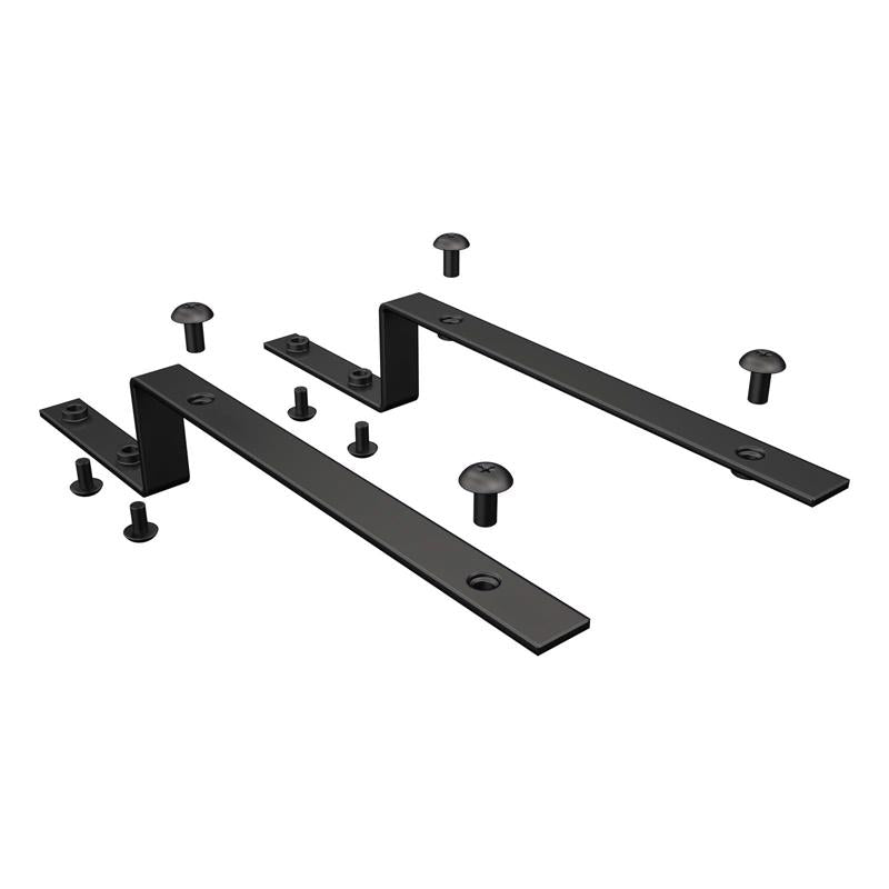 Black Metal End Cap Sign Holder 1 in. H X 3 in. W X 1 in. L