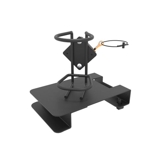 5 in. H X 4 in. W X 6 in. D Black Metal M12 Tool Holder w/ Tether Display