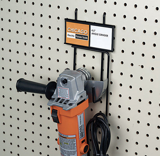 11 in. H X 5 in. W X 2 in. D Black Metal Angle Grinder Display