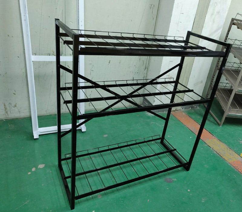 51 in. H X 19 in. W X 47.5 in. D Black Metal Bridge Display