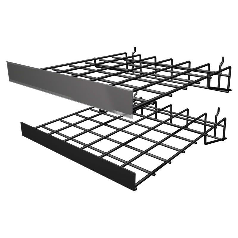 3 in. H X 14 in. W X 12 in. D Black Metal Extension Pole Holder Pegboard Display