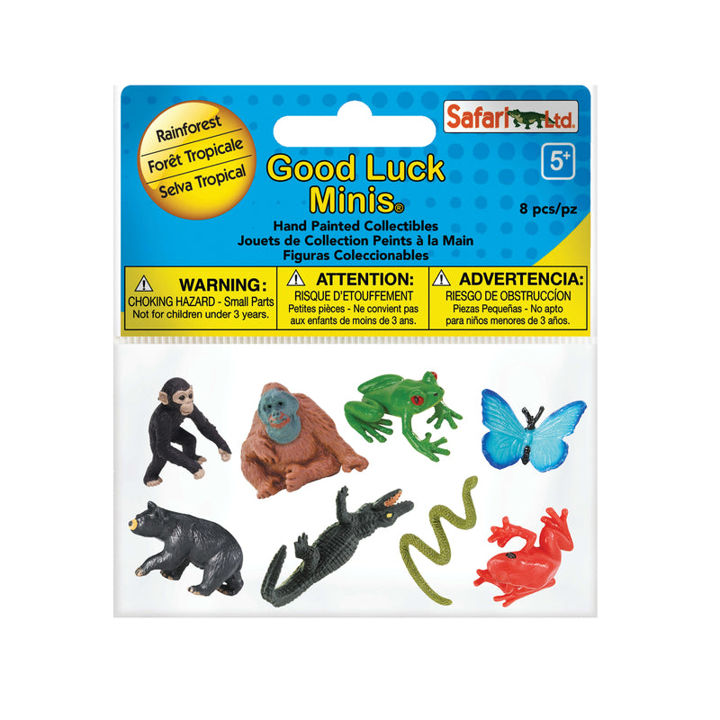 Safari Ltd. Good Luck Minis Rainforest Fun Pack Toy 8 pc