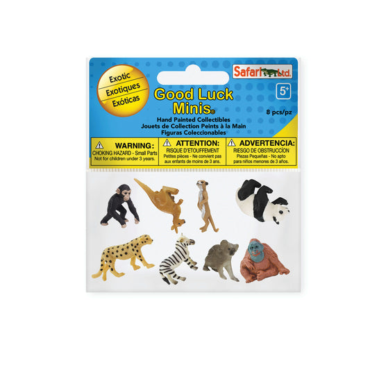 Safari Ltd. Good Luck Minis Exotic FunToys 8 pc
