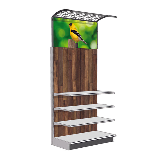 4 in. H X 4 in. W X 10 in. D Multicolor Metal Wild Bird Decor Kit Display