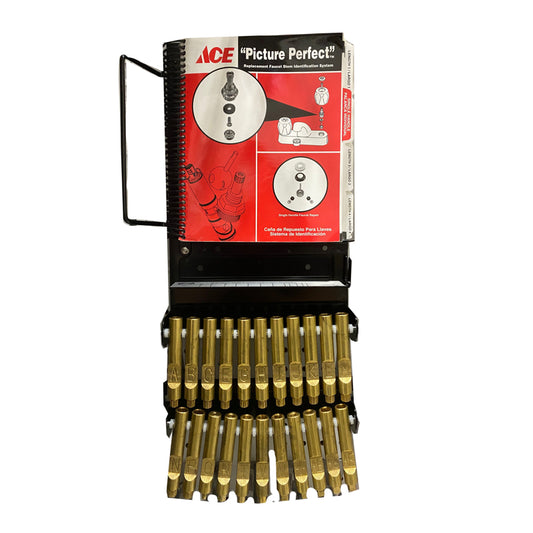 Black Faucet Stem and Handle Gauge Display Metal