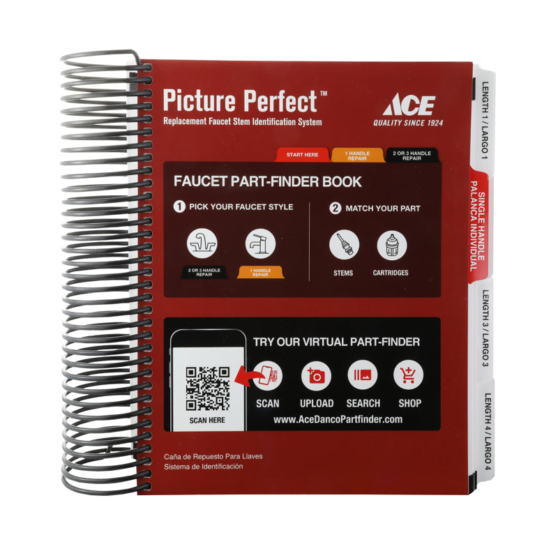 Black/Red Replacement Faucet Stem ID Display Plastic