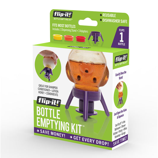Flip-it! Purple Polypropylene Bottle Emptying Kit