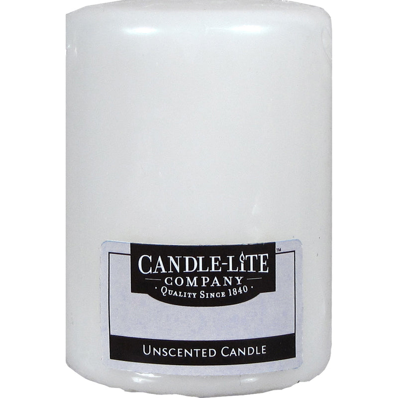 Candle-Lite White No Scent Pillar Candle