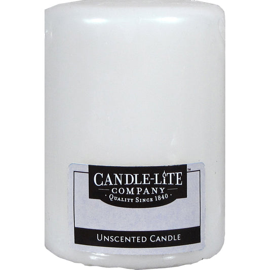 Candle-Lite White No Scent Pillar Candle