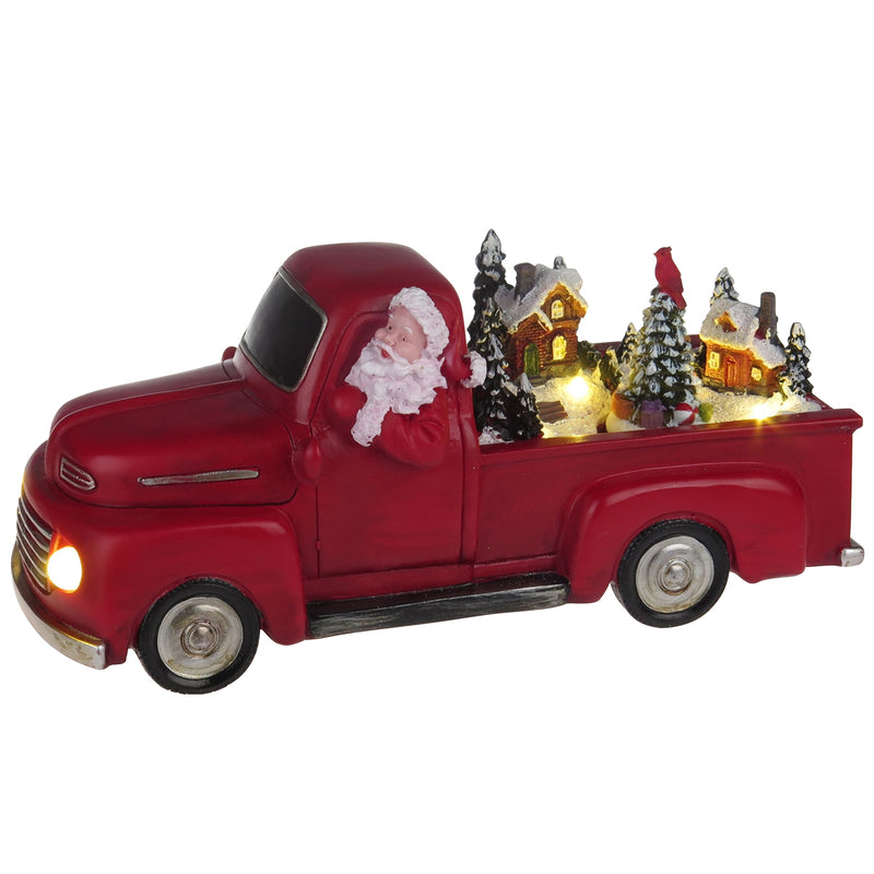 Mr. Christmas LED Red Christmas Truck Animated Decor 10.5 in.