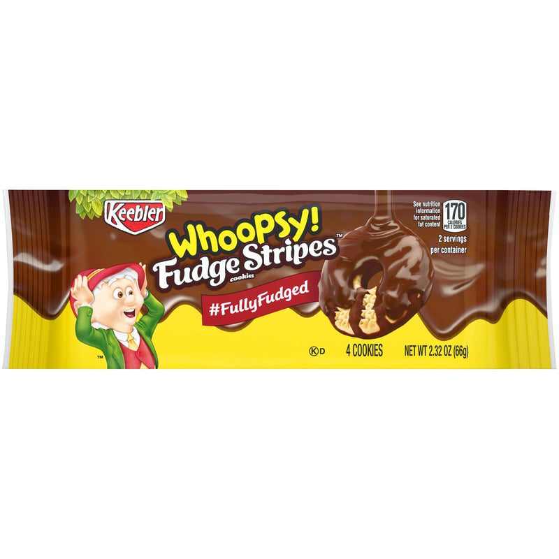 Keebler Whoopsy Fudge Stripes Cookies 2.32 oz Bagged