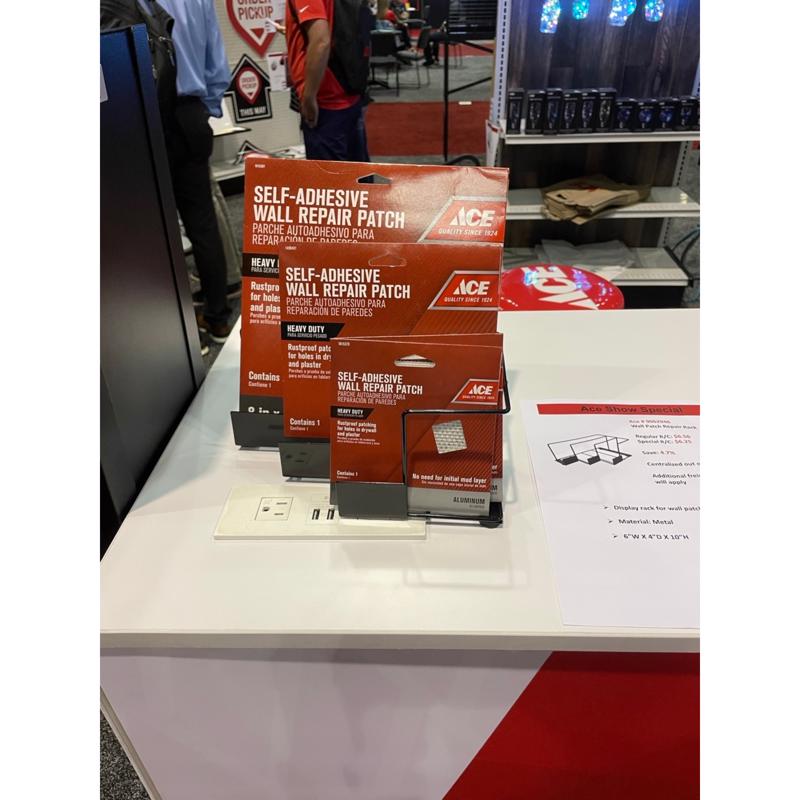 4 in. H X 10 in. W X 4 in. D Black Metal Wall Patch Repair Display