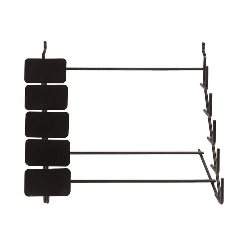 Black Metal 6 Position Carpenter Square Rack