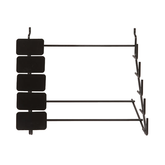 Black Metal 6 Position Carpenter Square Rack