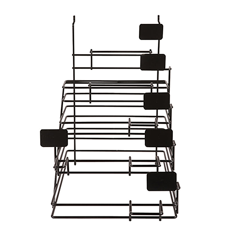 Black Metal 6 Position Rafter Angle Square Rack