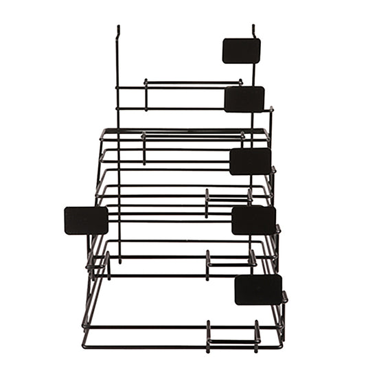 Black Metal 6 Position Rafter Angle Square Rack