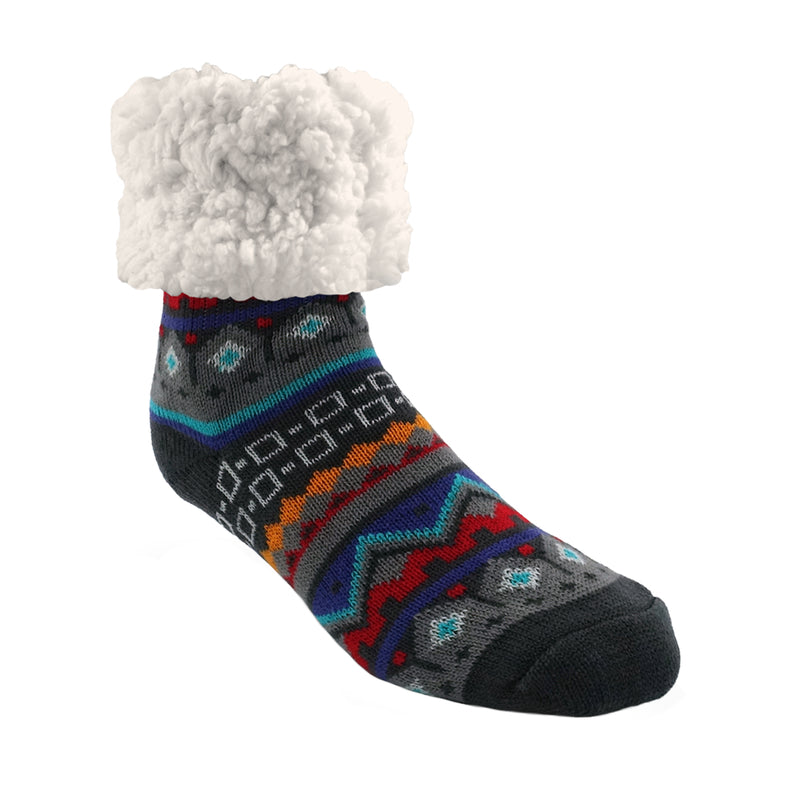 Pudus Unisex Classic Nordic One Size Fits Most Slipper Socks Gray