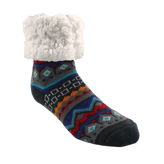 Pudus Unisex Classic Nordic One Size Fits Most Slipper Socks Gray