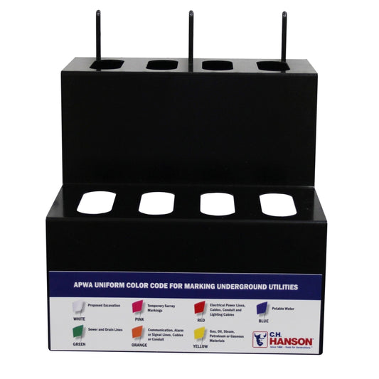 14 in. H X 11 in. W X 11 in. D Black Metal Stake Flag Holder Rack