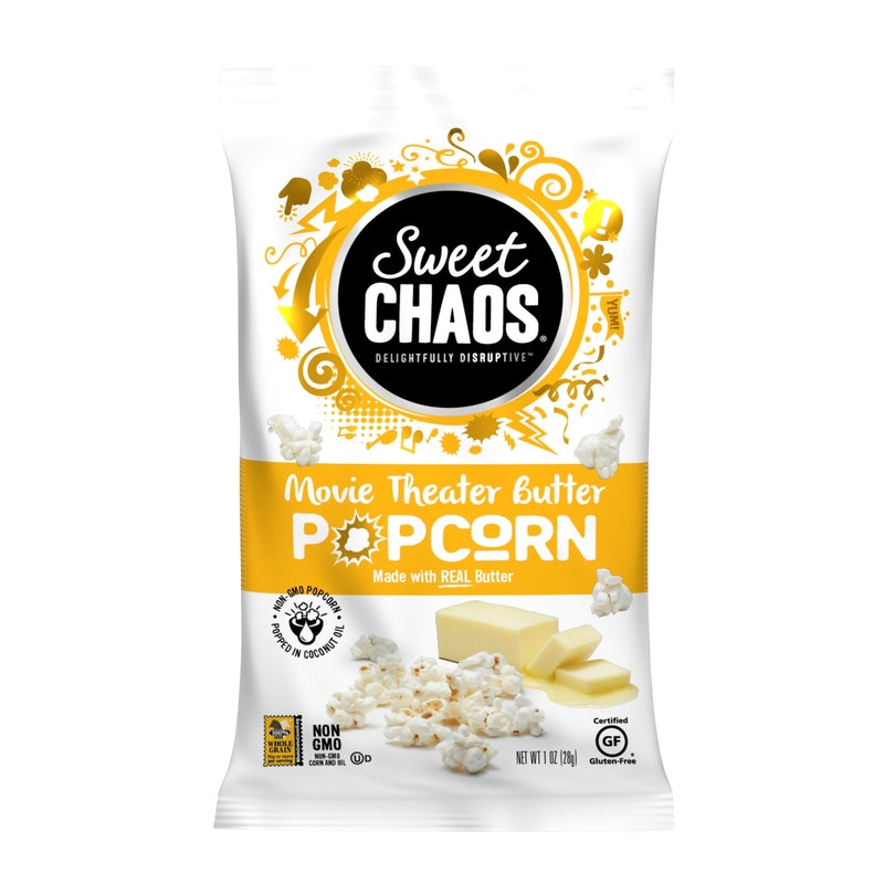 Sweet Chaos Movie Theater Butter Popcorn 1 oz Bagged