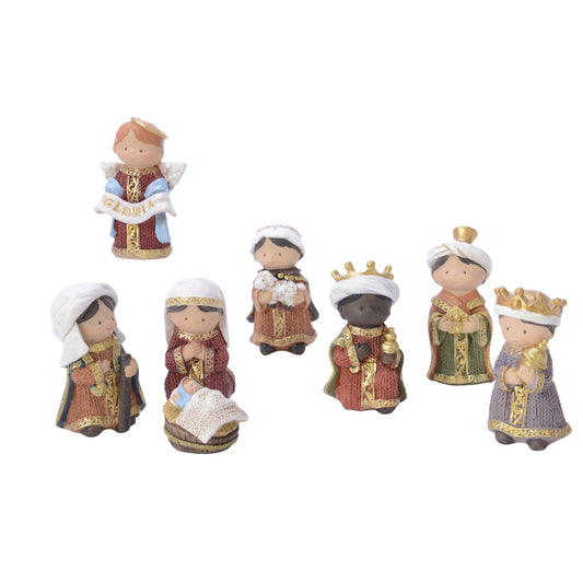Decoris Multicolored Child Nativity Figurine 3.15 in.