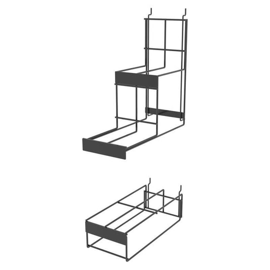 24 in. H X 7 in. W X 17 in. D Black Metal Driveway Marker Rack