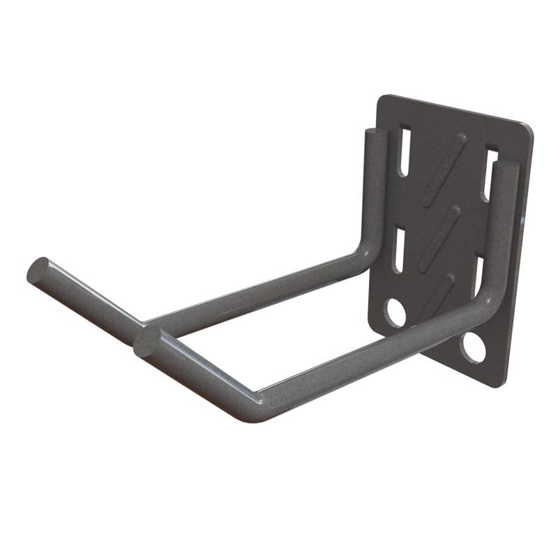 3 in. H X 2 in. W X 4 in. D Black Metal Rope Cutter Hook Pegboard Display