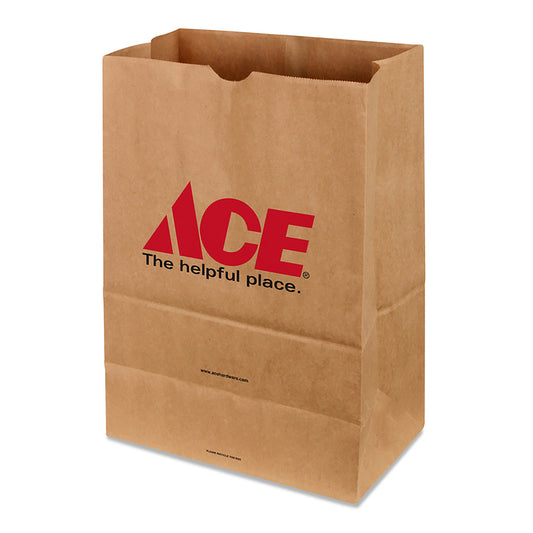 Recycled Paper Brown Shopping Bag 500 pk 17 in. H X 7 in. W X 12 in. L