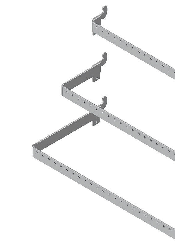 Gray Metal Crossbar 6 in. W X 48 in. L