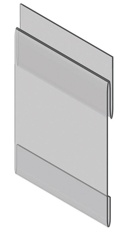 Gray Plastic End Cap Sign Holder 3-1/2 in. H X 5-1/2 in. W X 3-1/2 in. L