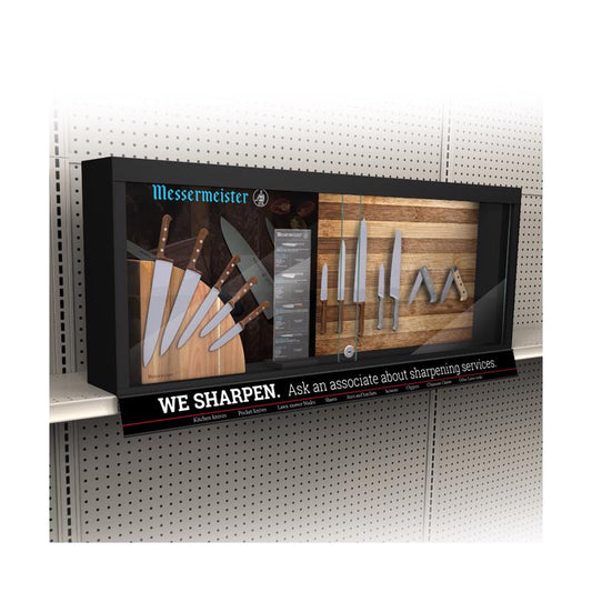 16 in. H X 6 in. W Black Knife Display Display Metal